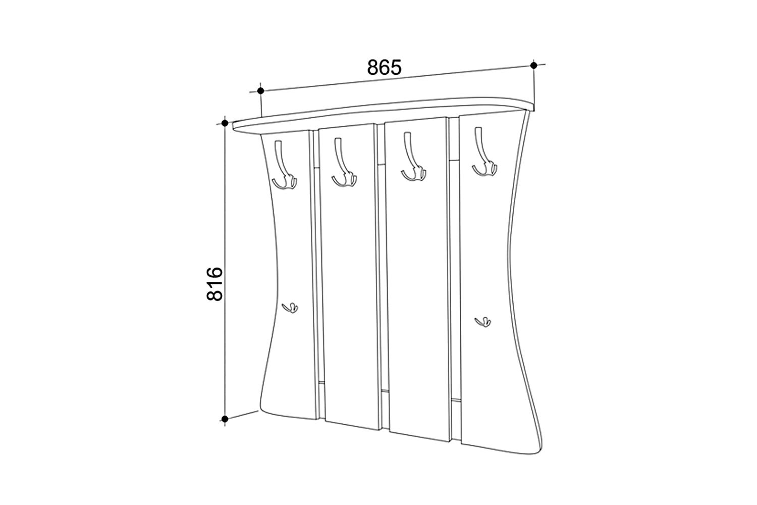 Размеры вешалки для одежды в прихожую