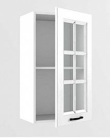 "Белый вегас" Навесной шкаф 400 мм 1 дверь со стеклом