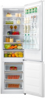 Холодильник Korting KNFC 62017 GW двухкамерный белое стекло
