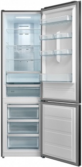Холодильник Korting KNFC 62017 X двухкамерный нержавеющая сталь