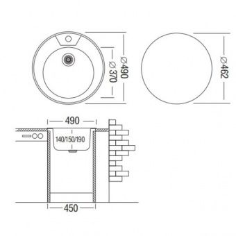 Мойка для кухни Ukinox FAD 490 GT (0,6) сатин