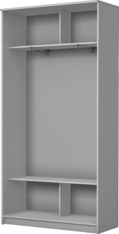 Шкаф-купе 2-х дверный с зеркалом Выдвижные вешалки В2300 х Г420