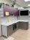 Набор мебели для кухни "Альфа" Реал вуд пурпур + Лофт медь/Миланский мрамор слюда