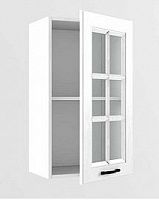 Белый вегас Навесной шкаф 400 мм 1 дверь со стеклом