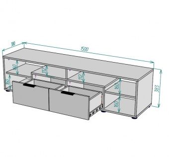 ТВ тумба TV33 383х1500х380