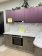 Набор мебели для кухни "Альфа" Реал вуд пурпур + Лофт медь/Миланский мрамор слюда