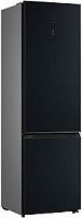 Холодильник Korting KNFC 62017 GN двухкамерный черное стекло
