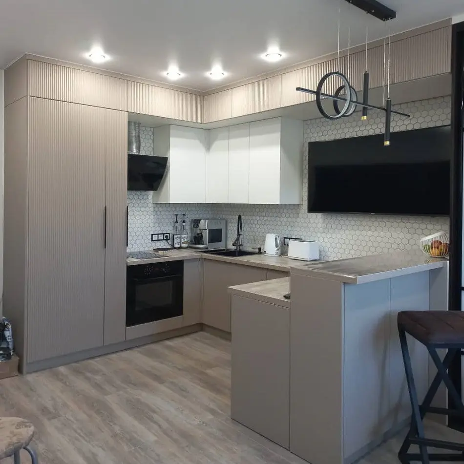 Кухонный гарнитур Кухня Белый Бриллант Softlux Софт Мокко Лайн Кухонный гарнитур Кухня Белый Бриллант Softlux Софт Мокко Лайн