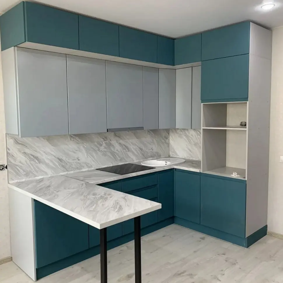 Кухня Софт Морская Волна Обриета Кухня Софт Морская Волна Обриета