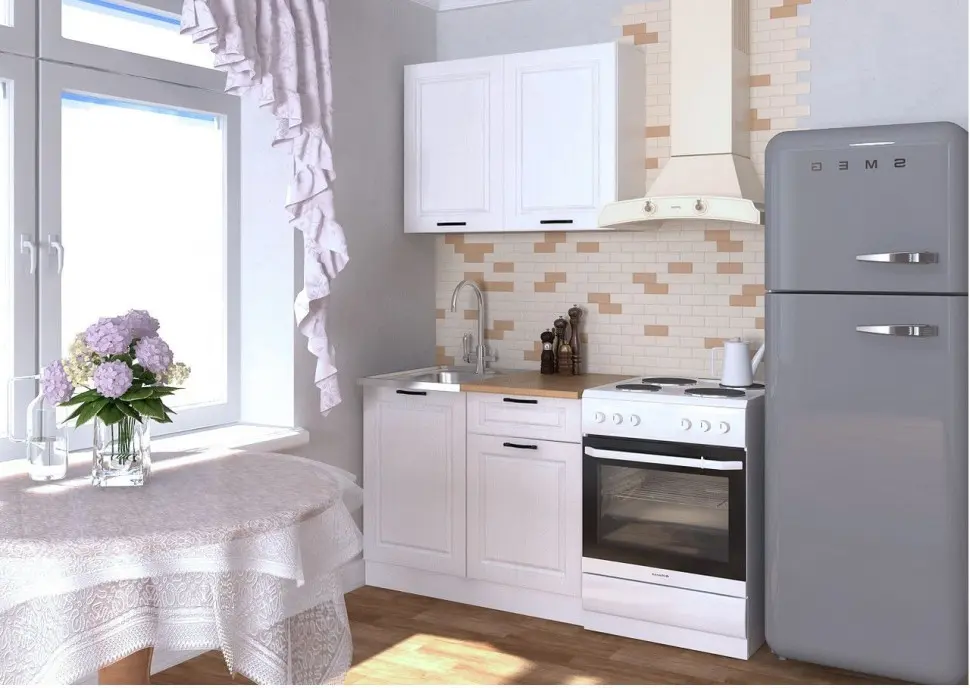 Кухонный гарнитур "Белый вегас" 1000мм