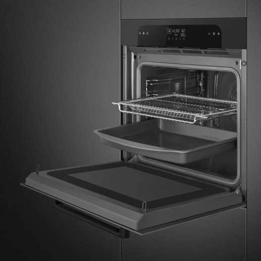 Электрический духовой шкаф с функцией СВЧ Smeg SO6202M2B