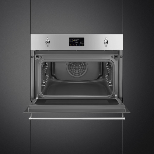 Электрический духовой шкаф с функцией СВЧ Smeg SO4302M1X