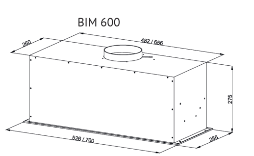 Кухонная вытяжка Kuppersberg BIM 600 WHITE