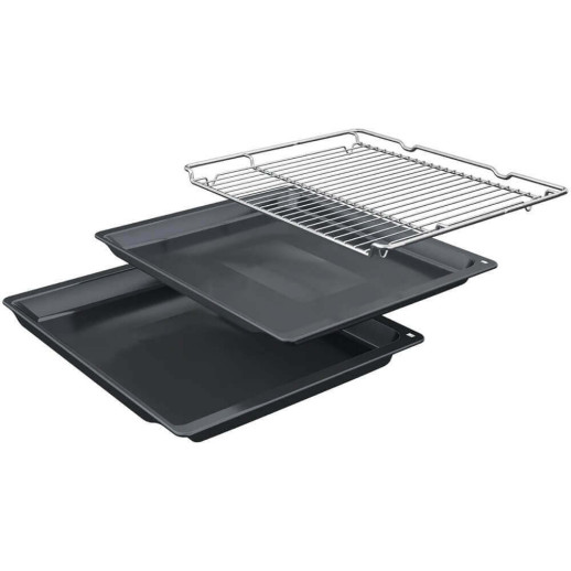 Электрический духовой шкаф с функцией СВЧ Bosch HMG776NB1 черный