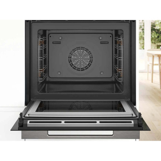 Электрический духовой шкаф с функцией СВЧ Bosch HMG776NB1 черный