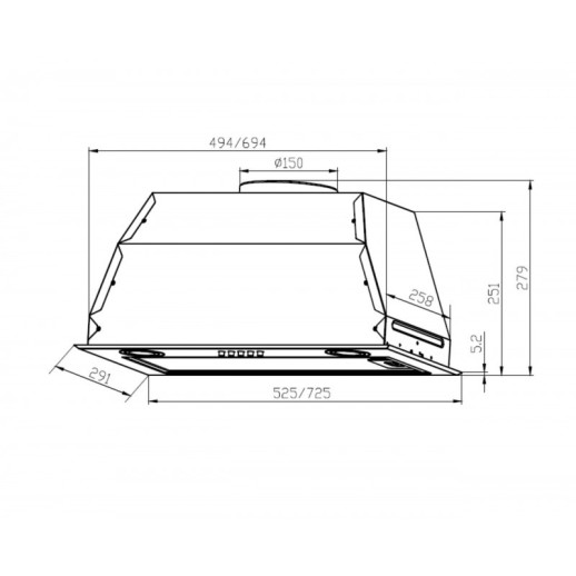 Кухонная вытяжка Lex GS BLOC P 600 WHITE