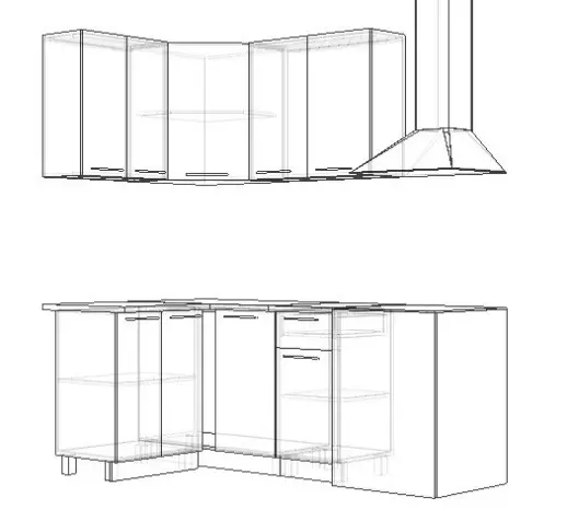Кухонный гарнитур РоялВуд Голубой Прованс 2 - 1200х1400