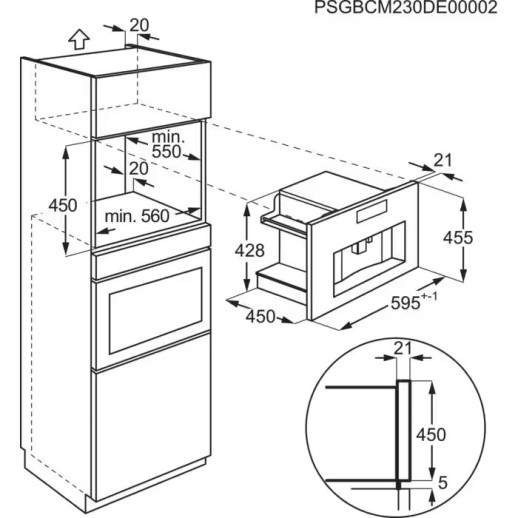 Кофемашина встраиваемая Electrolux EBC85H