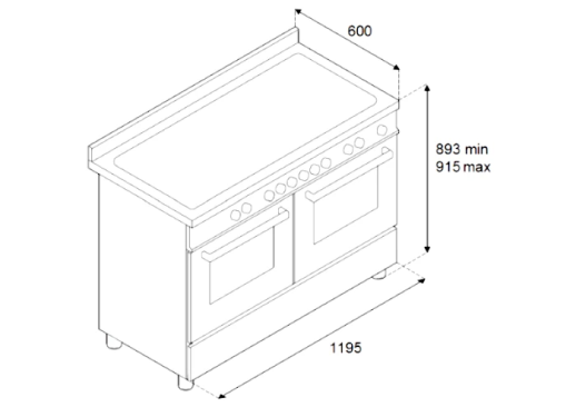 Комбинированная кухонная плита Bertazzoni MAS126G2EXT2