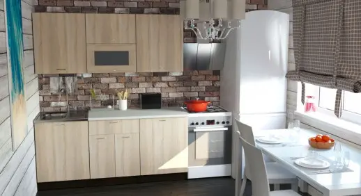 Кухонный гарнитур "Дуб сонома/Берилл бежевый " 1800мм