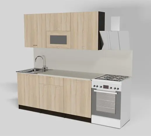 Кухонный гарнитур "Дуб сонома/Берилл бежевый " 1800мм