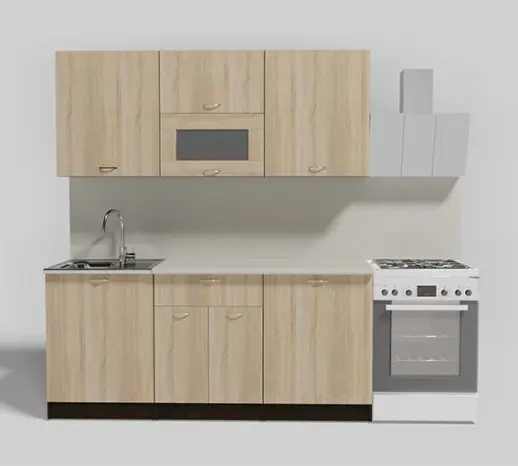 Кухонный гарнитур "Дуб сонома/Берилл бежевый " 1800мм