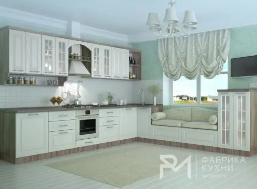 Кухня Белый ПВХ Вегас 3300х2800