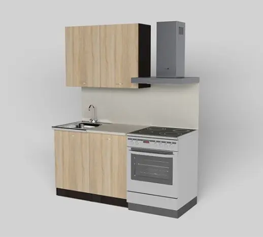 Кухонный гарнитур "Дуб сонома/Берилл бежевый" 1000мм