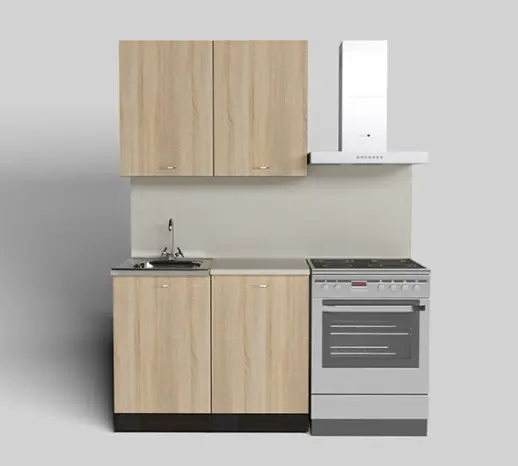 Кухонный гарнитур "Дуб сонома/Берилл бежевый" 1000мм