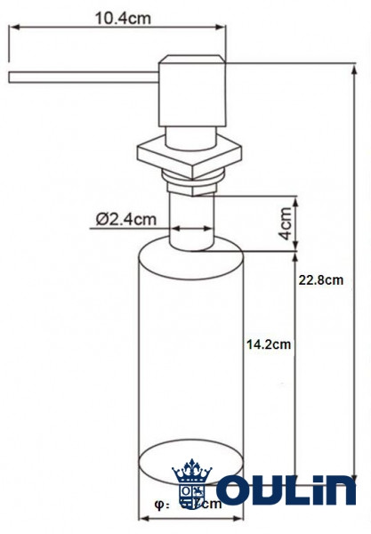 Дозатор для мыла Oulin OL-401 FS