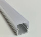 Алюминиевый профиль 2м.15х6мм с матовым экраном с заглушками и крепежом 19.143.36.372/LR39-M