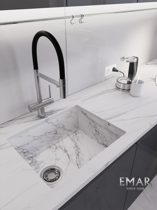 Кухонная мойка Emar EMB-540(UN) White Elegant