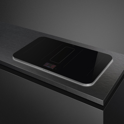 Индукционная варочная панель с вытяжкой Smeg HHSL7845X