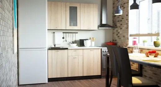 Кухонный гарнитур "Дуб сонома/Берилл бежевый" 1400мм