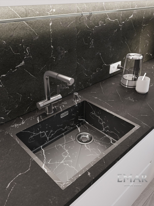 Кухонная мойка Emar EMB-560(TOP) Black Elegant