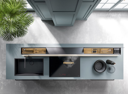 Кухонная вытяжка Falmec MONOLITH 90 VETRO NERO