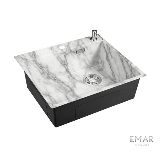 Кухонная мойка Emar EMB-560(TOP) White Elegant