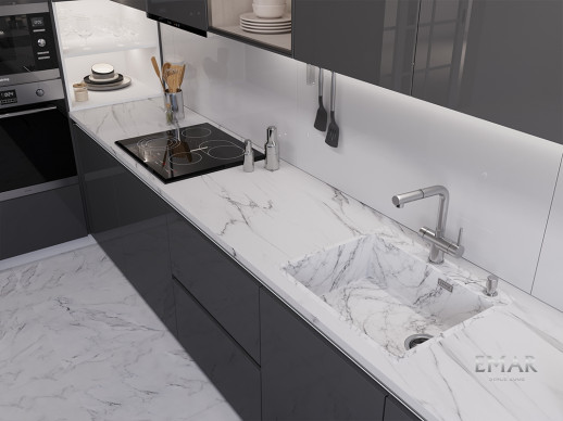 Кухонная мойка Emar EMB-560(TOP) White Elegant