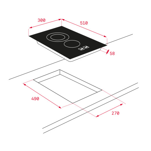 Варочная панель Teka EASY TZC 32320 TTC BLACK черный