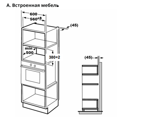 Микроволновая печь встриваемая Midea TG925B8D-BL черная