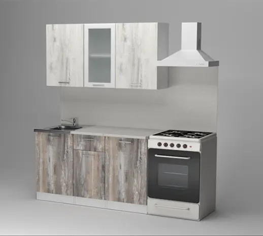 Кухня Герда "Медиум" Пайн белый / Пайн экзотик