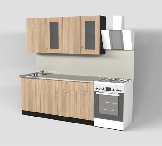 Кухонный гарнитур "Дуб сонома/Берилл бежевый" 1700мм