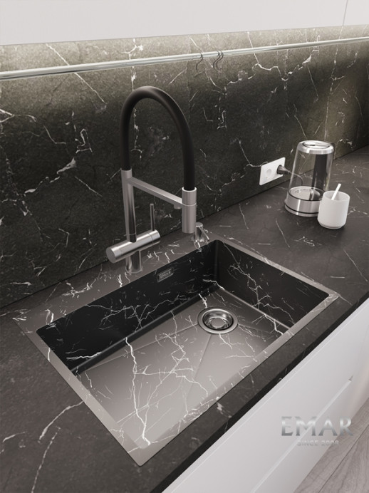 Кухонная мойка Emar EMB-660(TOP) Black Elegant