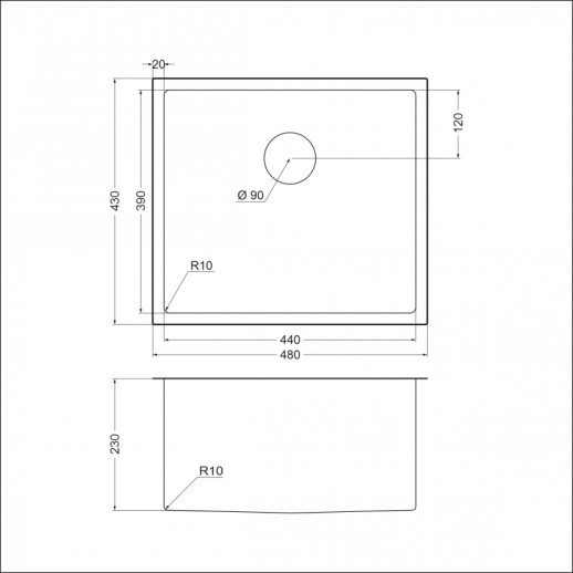 Кухонная мойка Emar EMB-114 PVD Nano Coppery