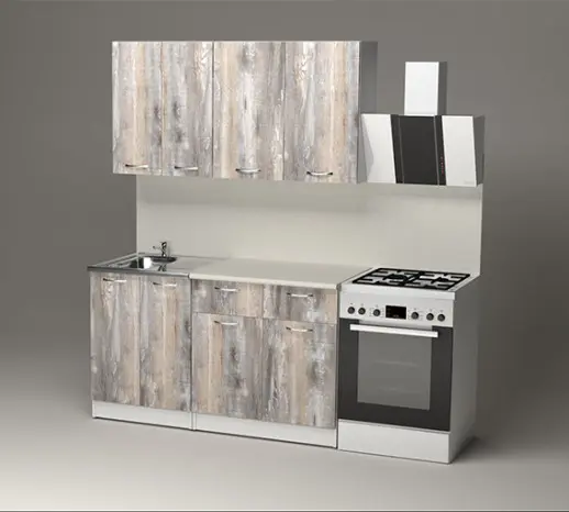 Кухня Герда "Медиум" Пайн экзотик / Белый