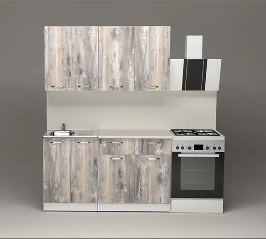 Кухня Герда "Медиум" Пайн экзотик / Белый