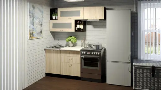 Кухонный гарнитур "Дуб сонома/Берилл бежевый" 1700мм