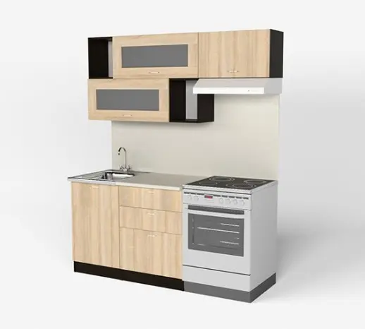 Кухонный гарнитур "Дуб сонома/Берилл бежевый" 1700мм