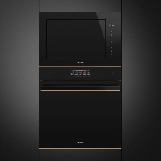 Микроволновая печь Smeg FMI625CN черное стекло