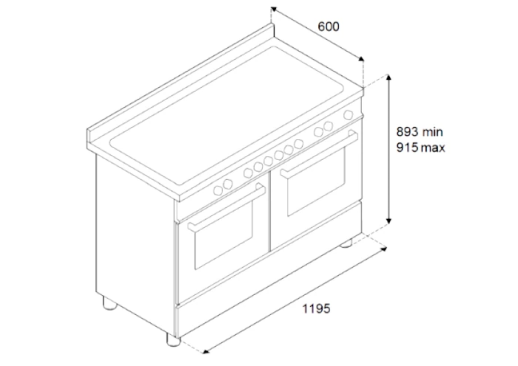 Комбинированная кухонная плита Bertazzoni PRO126G2EART2